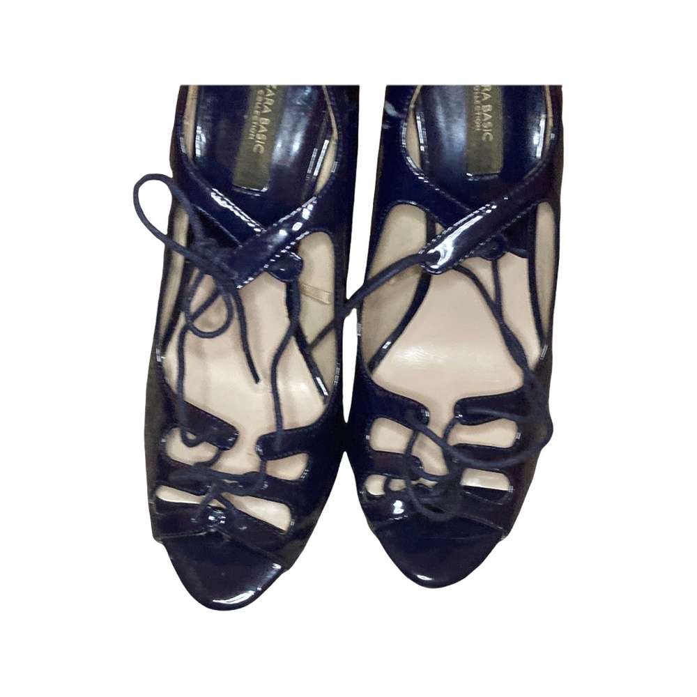 (SOLD) 🎊ZARA BASIC COLLECTION Blue Heel Shoes - Picture 6 of 13